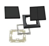 CASAMBI Umbauset Wandschalter, batterielos EnOcean, 2fach, anthrazit - Bild 2