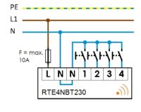 CASAMBI Taster Tasterinterface Schnittstelle. 4-Kanal. 230V AC - Bild 3