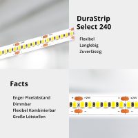 LED-Streifen DURASTRIP SELECT 240 IP20 240 LED/m 5m 11W/m 24V 4000K - Bild 3