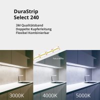 LED-Streifen DURASTRIP SELECT 240 IP20 240 LED/m 5m 11W/m 24V 4000K - Bild 5