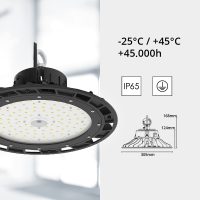 HB2 - HIGH BAY Hallenstrahler - 120°, 200W, 4000K, 30000lm, IP65, 220-240V - Bild 6
