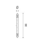 HALOGENLAMPEN R7s-15 80W 1380lm 3000K 320° - Bild 2