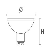 MULTI100 WIDE - 4,6W, 4000K, 550lm, GU10, 100°, 220-240V - Bild 2