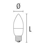 LED-Lampe DECO LED UP KERZE E27 7W 800lm 4000K 240° - Bild 2