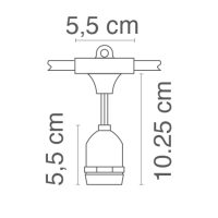 LED-Lampe CATENARIA IN SERIE VERBINDBAR E27 Schwarz - Bild 4