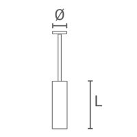 Leuchte DURABLE ABGEHÄNGTE FÜR GU10 LAMPEN Weiß IP20 150mm - Bild 2