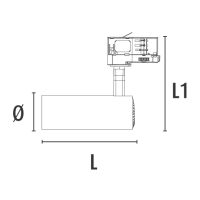 Leuchte DURABLE PROJEKTOR FÜR GU10 Weiß IP20 - Bild 2