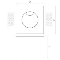 GIPS WEGLEUCHTE FÜR GU10 LAMPE Weiß IP20 - Bild 2