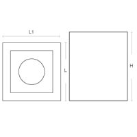 WANDLEUCHTE AUS GIPS FÜR GU10 Weiß 70mm - Bild 2