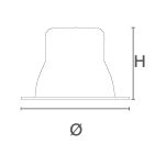 LED-Einbauleuchte HELIOS UGR 14W 1450lm 3000K 36° Ø118 IP20 - Bild 2