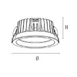 LED-Einbauleuchte HELIOS IP65 12W 960lm 3000K 90° Ø140 - Bild 2