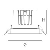 LED-Einbauleuchte REFL CCT 30W 2760lm 300040006000K 55° Ø135 IP20 - Bild 4