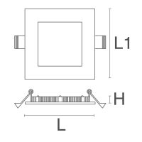 LED-Einbauleuchte LESELI SLIM DS 18W 1300lm 4000K 120° IP20 - Bild 3