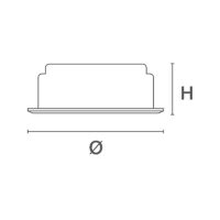 LED-Einbauleuchte LESELI CCT 12W 1200lm 300040006000K 110° Ø140 IP20 - Bild 3