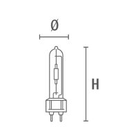 HyperColor G12 - Keramikbrenner - 70W, 3000K, 6200lm, G12, 90V - Bild 2