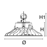HB2 - HIGH BAY Hallenstrahler - 90°, 150W, 4000K, 23000lm, IP65, 220-240V - Bild 2