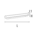 HBL - BEATRIX LINEAR Hallenstrahler IP65 - 60°, 40W, 3000K, 3450lm, 220-240V - Bild 3