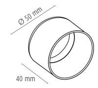 DURA BEAM 3 Phasen Strahler - Lichtlenkung Cut off, ø80mm, schwarz, 5Stk. - Bild 2