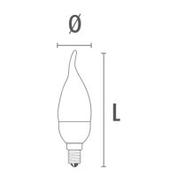 LED-Lampe DECO LED UP FLAMME E14 3.2W 270lm 3000K 220° - Bild 2
