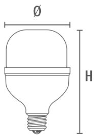 DECO LED HIGH POWER HP5 - 24W, 6400K, 3300lm, 220-240V, E27 - Bild 2