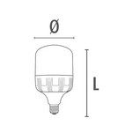 LED-Lampe DECO LED HIGH POWER HP2 E40 70W 10000lm 6400K 200° - Bild 2