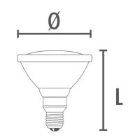 LED-Lampe PAR20, PAR30, PAR38 IP65 E27 11W 1100lm 4000K 38° - Bild 2