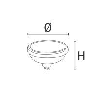 LED-Lampe DR111 SF G53 12W 990lm 3000K 30° - Bild 2
