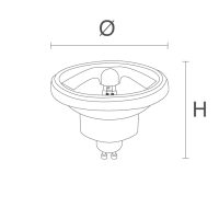 LED-Lampe DR111 WF GU10 11W 1200lm 3000K 30° - Bild 2