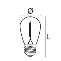 LED-Lampe DECO LED TECNO VINTAGE TRANSPARENT E27 1W 55lm 2700K 280° - Bild 2