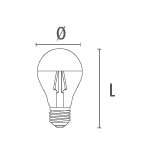 LED-Lampe DECO LED TECNO VINTAGE DEKORATIV E27 4W 400lm 2600K Aluminium 180° - Bild 2