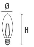 LED-Lampe DECO LED TECNO VINTAGE TRANSPARENT E14 4W 470lm 4000K 320° Ø35 - Bild 2