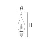 LED-Lampe DECO LED TECNO VINTAGE SATIN E14 4W 470lm 2700K 320° Ø35 IP20 - Bild 2
