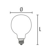 LED-Lampe DECO LED TECNO VINTAGE SATIN E27 7W 670lm 2200K 320° Ø125 - Bild 2