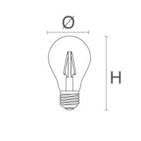 LED-Lampe DECO LED TECNO VINTAGE TRANSPARENT E27 2W 250lm 2700K 320° - Bild 2
