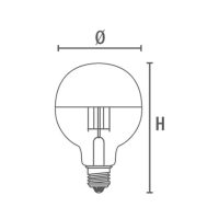 LED-Lampe DECO LED TECNO VINTAGE TRANSPARENT E27 7W 806lm 2700K 320° Ø95 - Bild 2