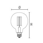 LED-Lampe DECO LED TECNO VINTAGE AMBER E27 4W 200lm 1800K 320° Ø95 - Bild 2