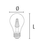 LED-Lampe DECO LED TECNO VINTAGE TRANSPARENT E14 4W 470lm 2700K 320° Ø45 - Bild 2
