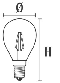 LED-Lampe DECO LED TECNO VINTAGE TRANSPARENT E14 4W 470lm 6400K 320° Ø45 - Bild 2