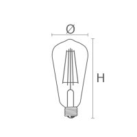 LED-Lampe DECO LED TECNO VINTAGE AMBER E27 4W 200lm 1800K 320° Ø65 - Bild 2