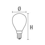 LED-Lampe DECO LED TECNO VINTAGE OPAL E14 3W 250lm 2700K 320° Ø45 - Bild 2
