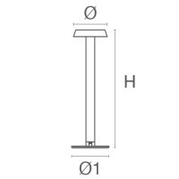 MARAMA Akku-Tischleuchte - 2W, 1800-4000K, 100lm, DIM, schwarz - Bild 4