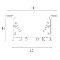 Aluprofil EINBAUPROFILE: P055 R 2m 55mm 35mm - Bild 3