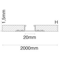Aluprofil GIPSKARTONPLATTEN MIT PROFIL : P090 2m 120mm 13mm - Bild 2