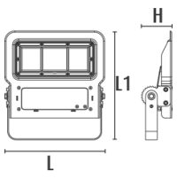 LED-Strahler PANTH SL2 150W 13500lm 4000K 60100° Kabelenden IP65 - Bild 2