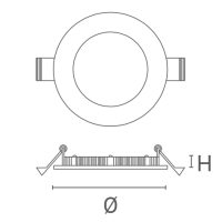 LED-Einbauleuchte RTF100 L2 7W 600lm 3000K 110° Ø100 IP20 - Bild 2