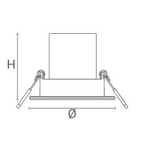 LED-Einbauleuchte RTF MINI PRO 7W 600lm 4000K 36° Ø90 IP20 - Bild 2