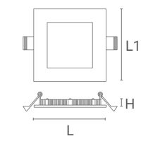 LED-Einbauleuchte RTF100 14W 1325lm 4000K 110° Ø145 IP20 - Bild 2