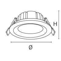 RTF CCT - Downlight - 32W, 3000-4000-6000K, 3200lm, 100°, Ra90, ø200mm, IP65, 220-240V - Bild 3