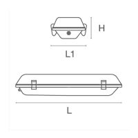LED-Feuchtraumleuchte DAMP PROOF IP65 KOMPLETT MIT 1 LED RÖHRE 20W 2250lm 6000K 1.6m - Bild 2