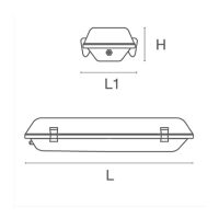 STAGNA S1T/S2T Feuchtraumwannenleuchte - 1275, 36W, 4000K, 3100lm, IP65, 220-240V, inkl. 2xLED-Tube 50.000h - Bild 2
